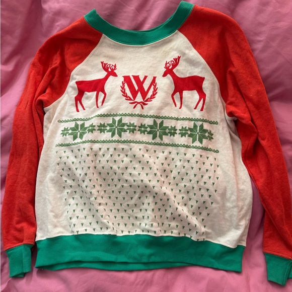 WILDFOX Christmas ugly sweater sweatshirt top long  sleeve size small - Picture 3 of 6